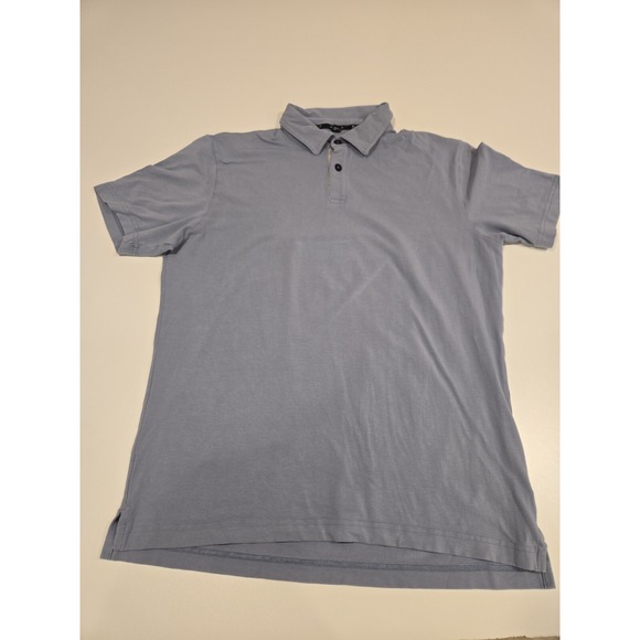 Public Rec Mens Polo Shirt Preformance Blue Short Sleeve Large Read Disc - Picture 1 of 13